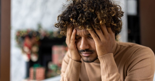 sad man at Christmas